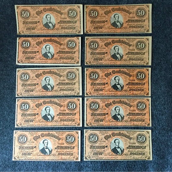 Other - 🔵Vintage Old Play Bills, Bundle of 10, $50 , Blue 50 print /back.